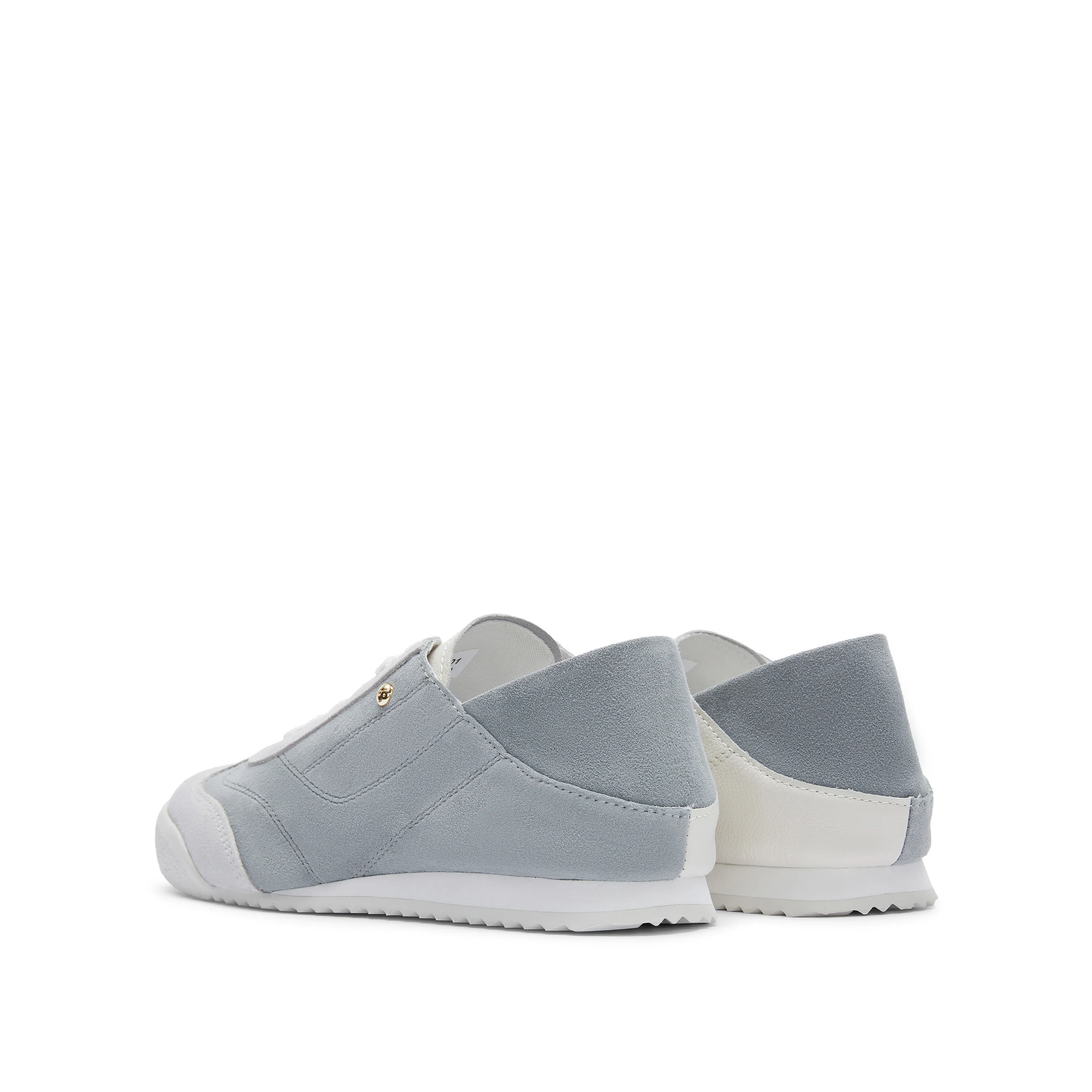 Baby Blue Patch Leather Lace Up Runner - Image 3