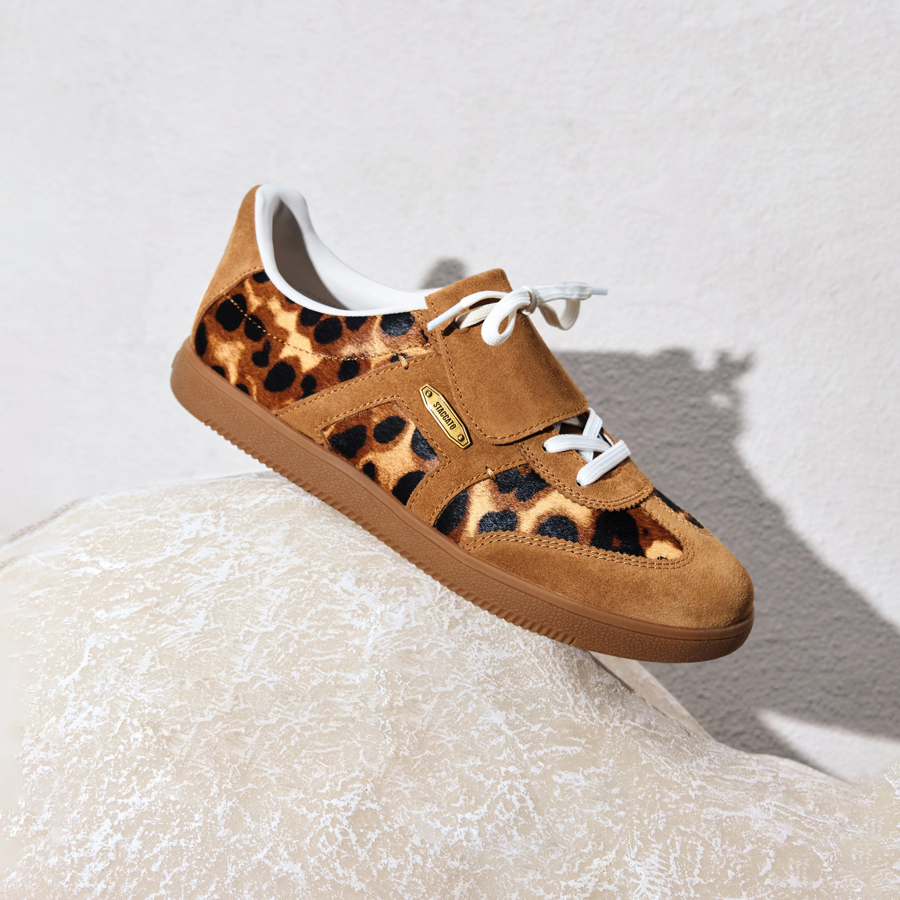 Leopard Lace-Up Detachable Tongue Sneakers - Image 6